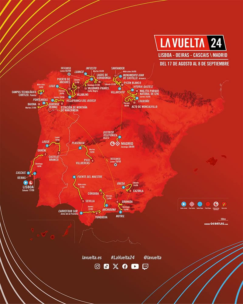 Vuelta 2024 und eine Etappen